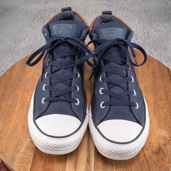 Converse Chuck Taylor All Star Blue Mid-Top Sneaker - Men's 10 Navy blue - Picture 2 of 7